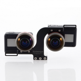 Entaniya Stereo Rig with 220 degree lenses and Back-Bone cameras