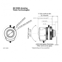 Theia ML183M varifocal lens drawing