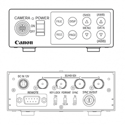 Canon IK-4KE control panel front and rear drawing
