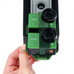 Mapir Survey 3 camera clips on DJI Inspire 2 Dual Tilting mount