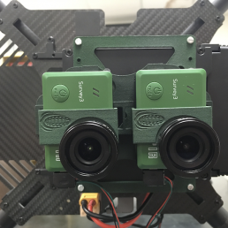 Mapir Survey 3 Camera Clips on DJI Matrice 100 Dual mount