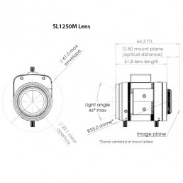 Theia SL1250M varifocal lens drawing