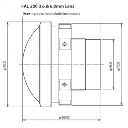 Entaniya HAL 200 3.6 & 6.0mm drawing